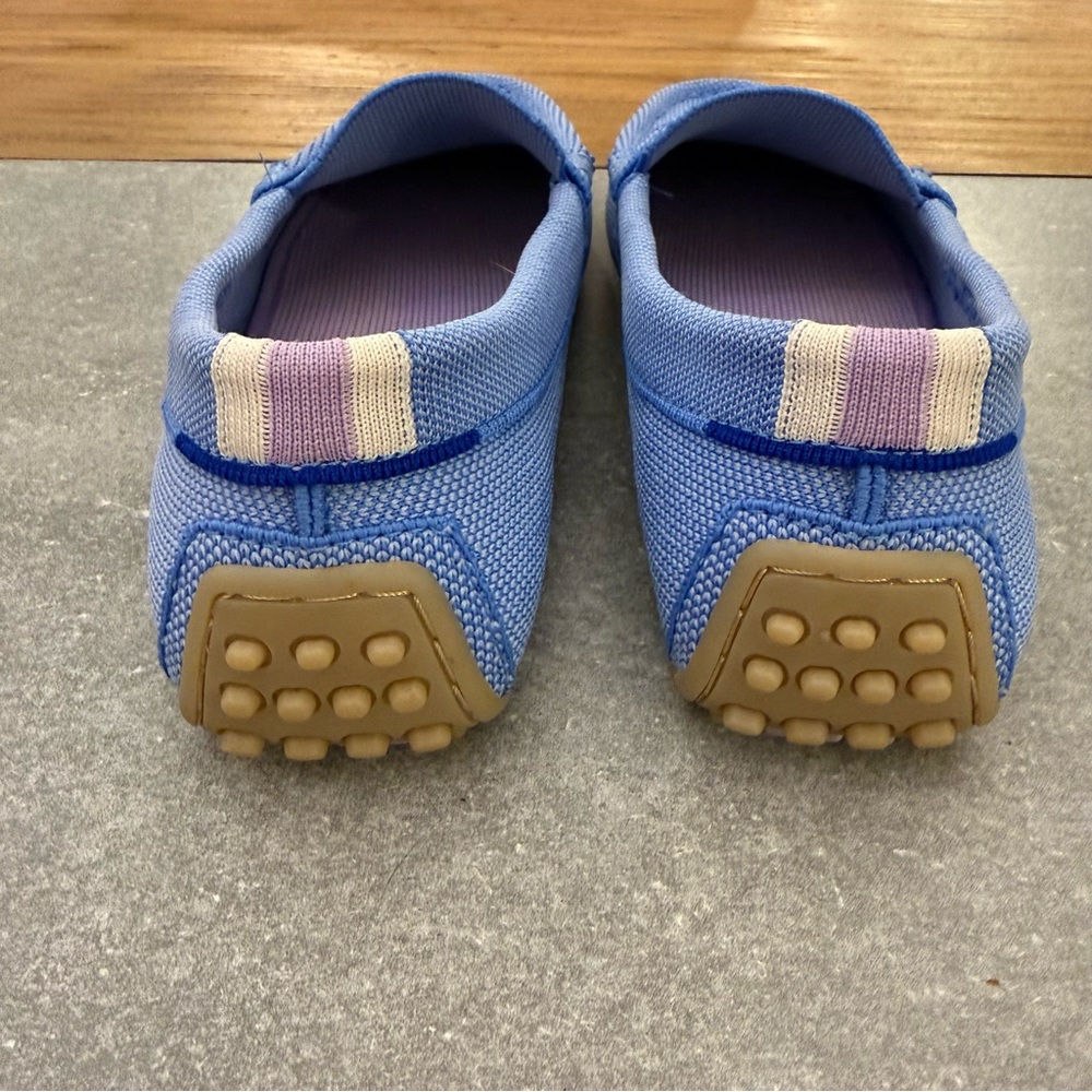 Rothy's The Driver Sky Slip On Loafer Blue Lavender Heel Stripe Size 7.5 - Picture 5 of 13